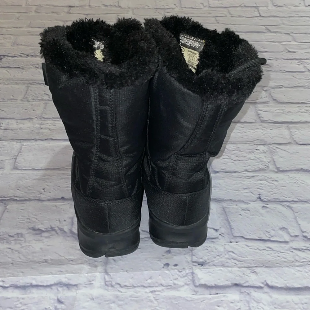 KAMIK Brooklyn Black Waterproof Winter Boots Lace Up Mid-Calf Women's Size 6